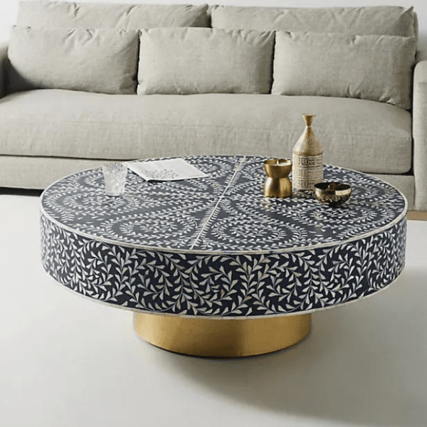 Bone Inlay Coffee Table