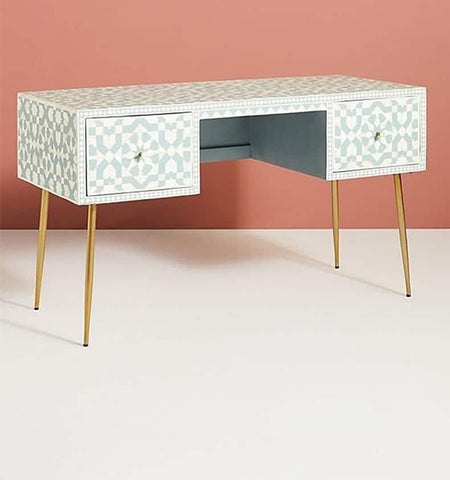 Moroccan Bone Inlay Console / Desk