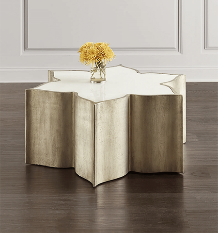 Periwinkle Brass Coffee Table