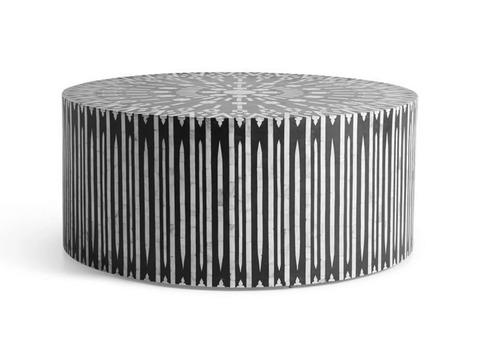 Mother of Pearl Inlay Ikat Coffee Table