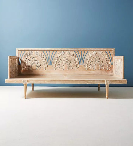 Carved Wooden Daybed / Lounge