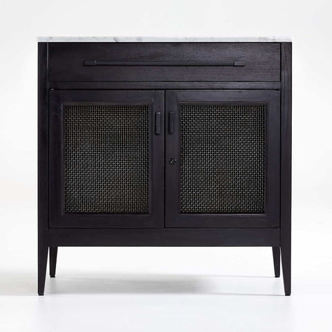 Small Bar Cabinet with Marble Top