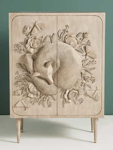 Handcarved Jungle Cabinet