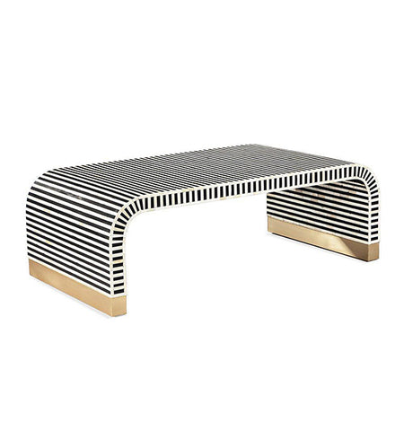 Bone Inlay Waterfall Coffee Table