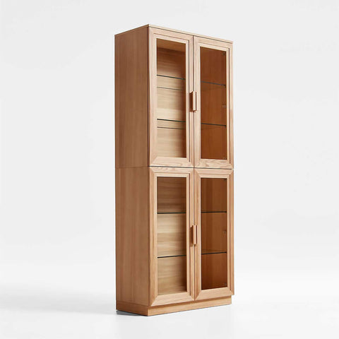 Glass-door Wooden Bookcase