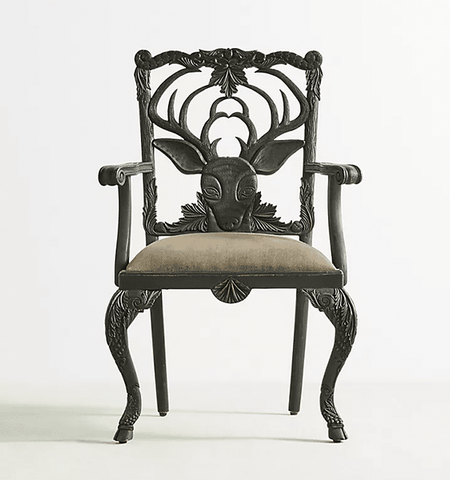 Handcarved Deer Armchair