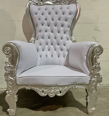 Vintage German Silver Throne Chair