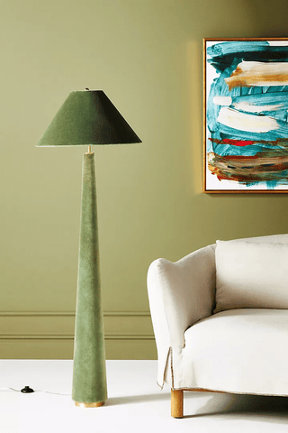Jade Velvet Floor Lamp