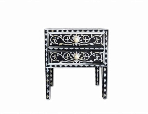 Lotus Bedside Pearl Inlay