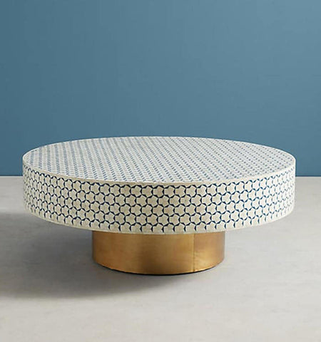 Targua Bone Inlay Coffee Table Round