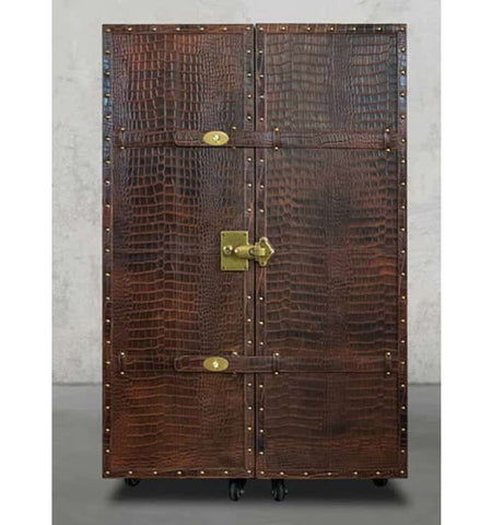 Atlas Leather Bar Cabinet