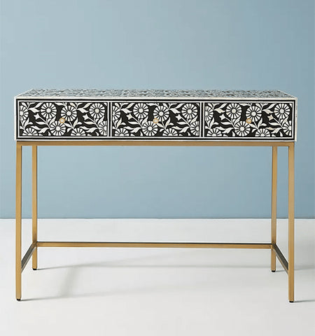 Raavi Bone Inlay Desk