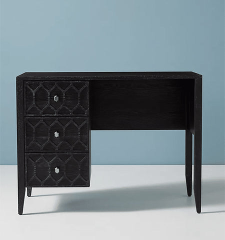 Wooden Lattice Textured Console / Desk