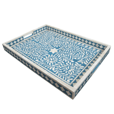 Floral Bone Inlay Tray