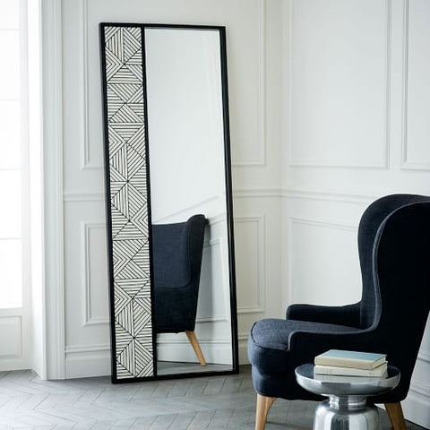 Optical Bone Inlay Floor Mirror